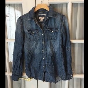 Denim Arizona Jean Co. Snap-Button Up